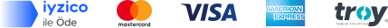 iyzico ile öde · Mastercard, Visa, American Express, Troy