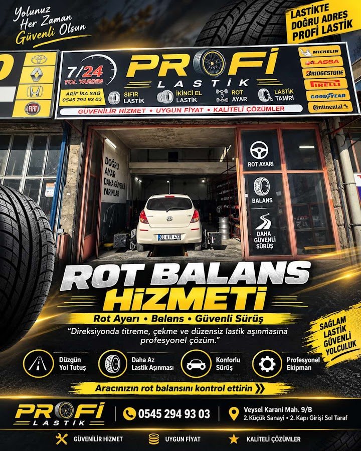 Afyon Profı Lastik Rot-Balans ve Mobil Yardım