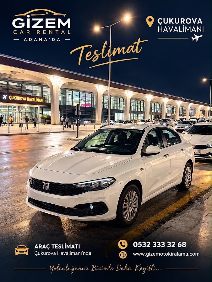 Çukurova Havalimanı Araç Kiralama (Cov) - Gizem Car Rental