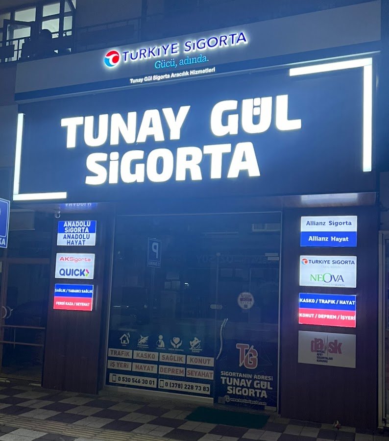 Tunay Gül Sigorta Bartın - Sağlık Kasko İşyeri Yangın Dask Eşya Konut ve Tüm Sigorta İşlemleri