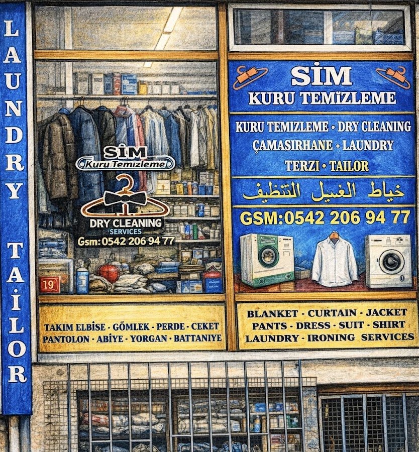 Sim Dry Cleanıng Laundry Taılor Elbıse Temizleme Ütü ve Terzi