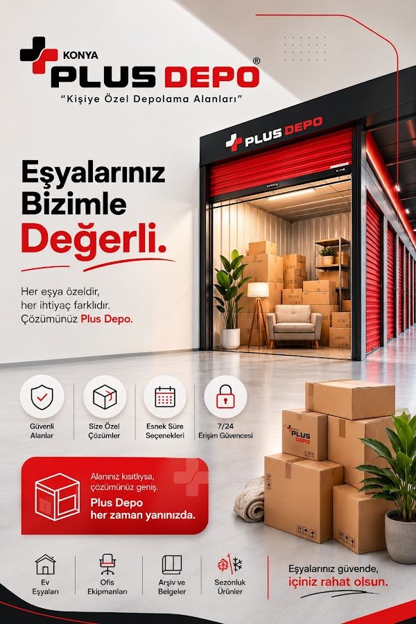 Konya Eşya Depolama Alanları - Kişiye Özel Odalı Depolama +Plusdepo