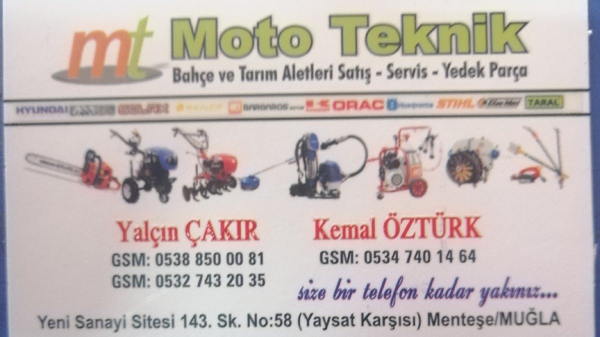Moto Teknik ( Muğla Çapa İlaçlama Tarım Makinesi Motorlu Testere Satış Tamir Servis)