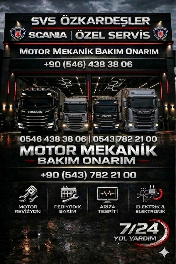 Sivas Öz Kardeşler Scania Özel Servisi