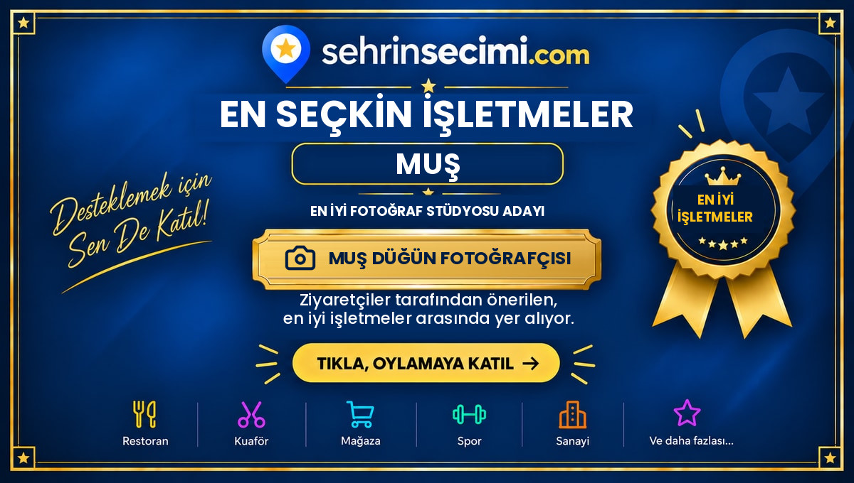 2026 Şehrin Seçimi Muş En İyi Fotoğraf Stüdyosu Adayı sertifikası: Muş Düğün Fotoğrafçısı